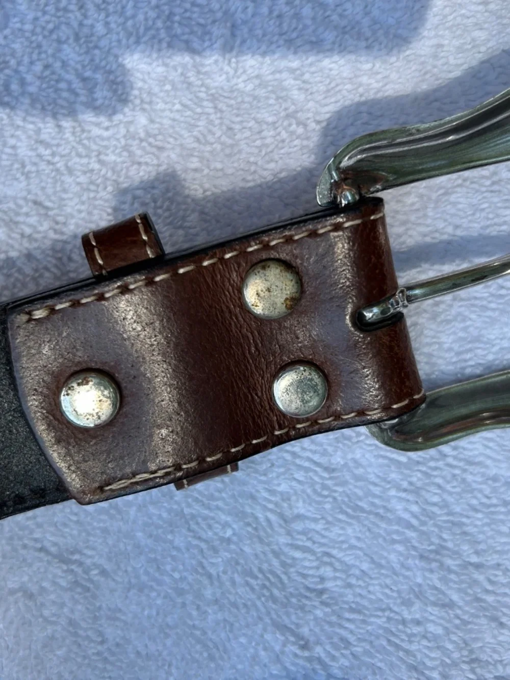 nocona top hand brown black southwest studded overlay belt n2475902